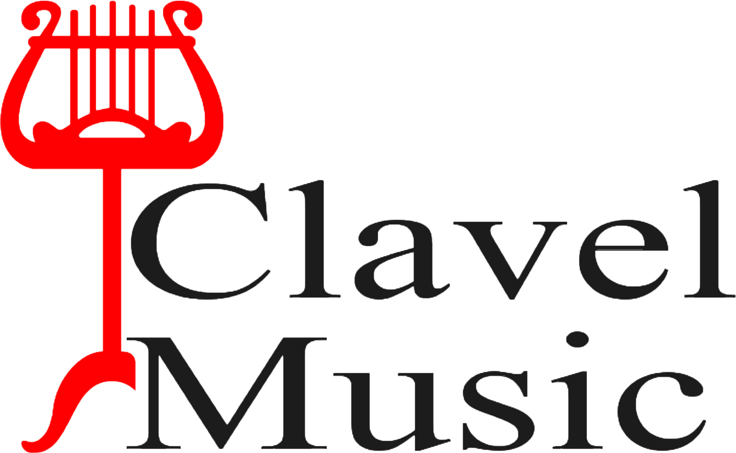 Clavel Musique Logo Carré Fond Noir