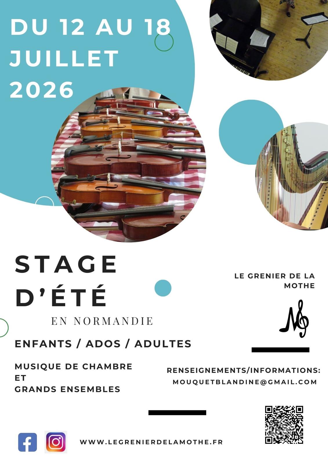 Stage estival -12 au 18 juillet 2026