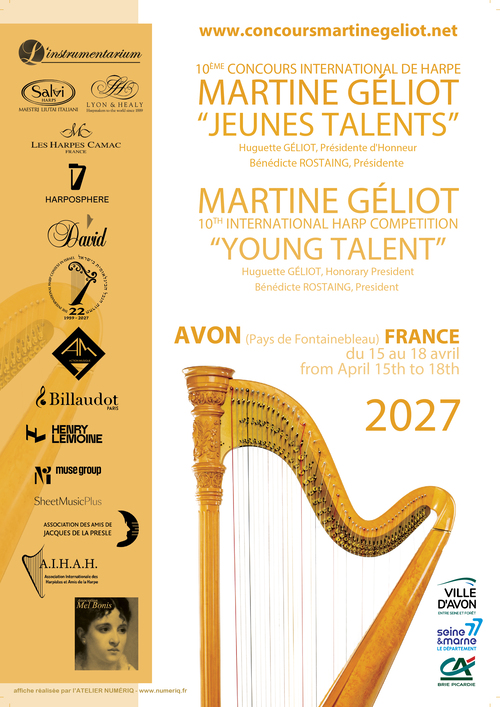 Concours Martine Géliot « Jeunes Talents »2027: report de la date entre le 15 et le 18 avril 2027